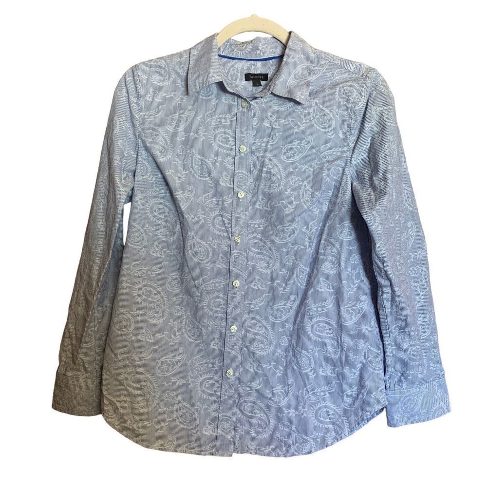 Talbots Womens Size Small Multicolor Stripe Paisl… - image 1